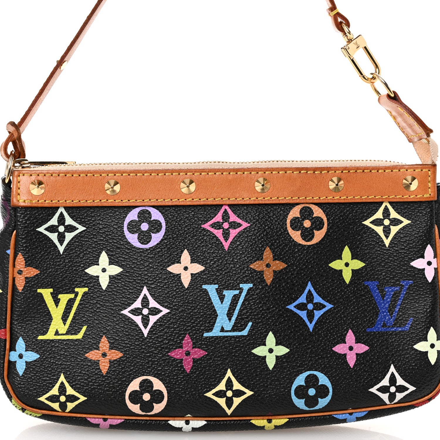 Louis Vuitton Monogram Multicolor Pochette Accessories Black 8 of 11