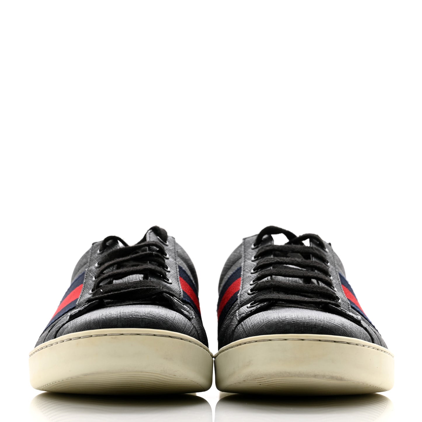 GG Supreme Monogram Ayers Web Mens New Ace Sneakers 9.5 Black