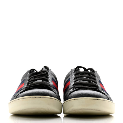 Gucci GG Supreme Monogram Ayers Web Mens New Ace Sneakers 9.5 Black 2 of 9