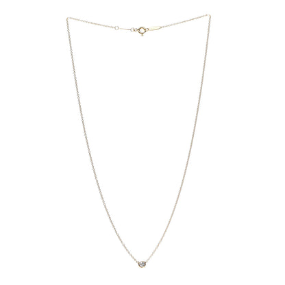 Tiffany 18K Yellow Gold Diamond .14ct Elsa Peretti Diamonds by the Yard Pendant Necklace 3 of 5
