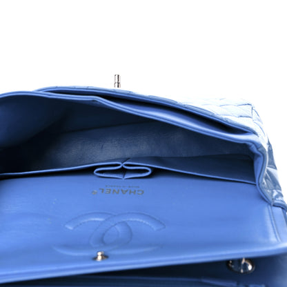 Chanel Patent Quilted Medium Double Flap Blue 5 of 14