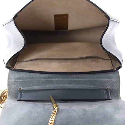 Chloe Suede Smooth Calfskin Drew Shoulder Bag Cloudy Blue 5 of 10