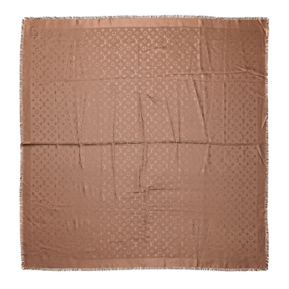 Louis Vuitton Silk Wool Monogram Shawl Cappuccino 1 of 7