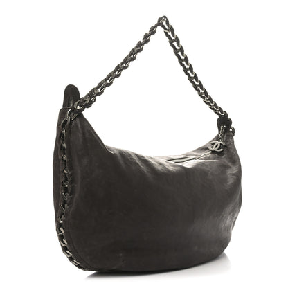 Chanel Calfskin Modern Chain Hobo Brown 3 of 11