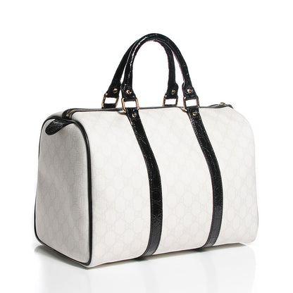 Gucci GG Plus Monogram Embellished Medium Joy Boston White Black 3 of 7