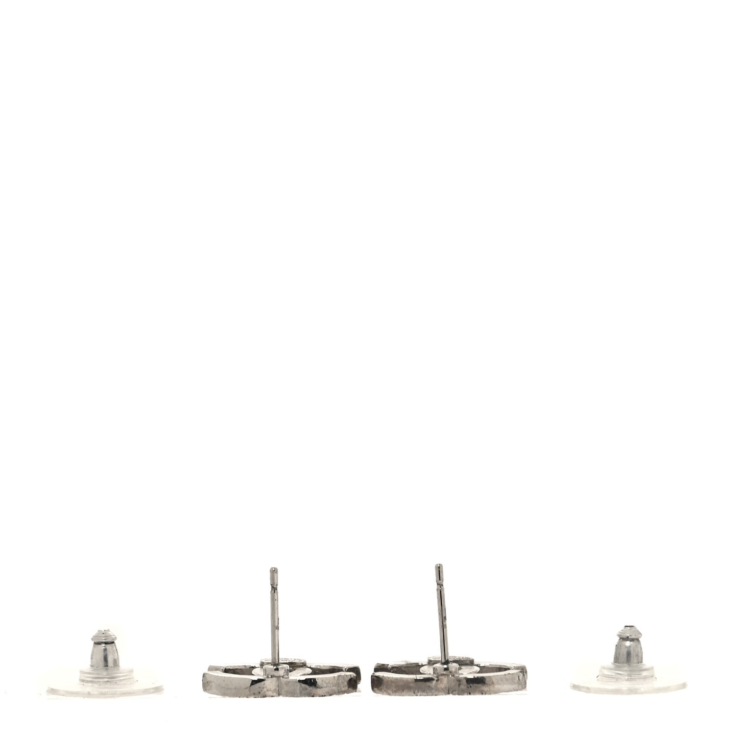 Crystal CC Earrings Silver