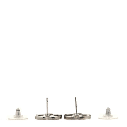 Chanel Crystal CC Earrings Silver 3 of 4
