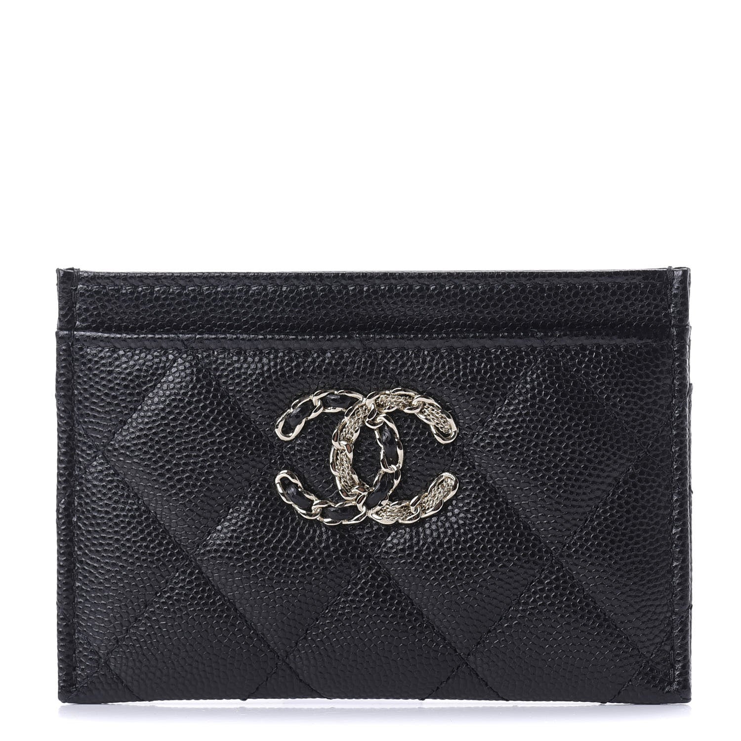 Chanel Caviar Quilted French New Wave Card Holder Black 1 of 9