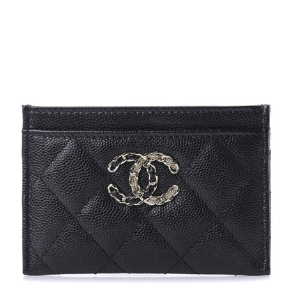 Chanel Caviar Quilted French New Wave Card Holder Black 1 of 9