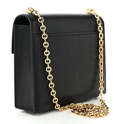 Hermes Chevre Chamkila Mini Verrou Chaine Bag Black Black 3 of 11