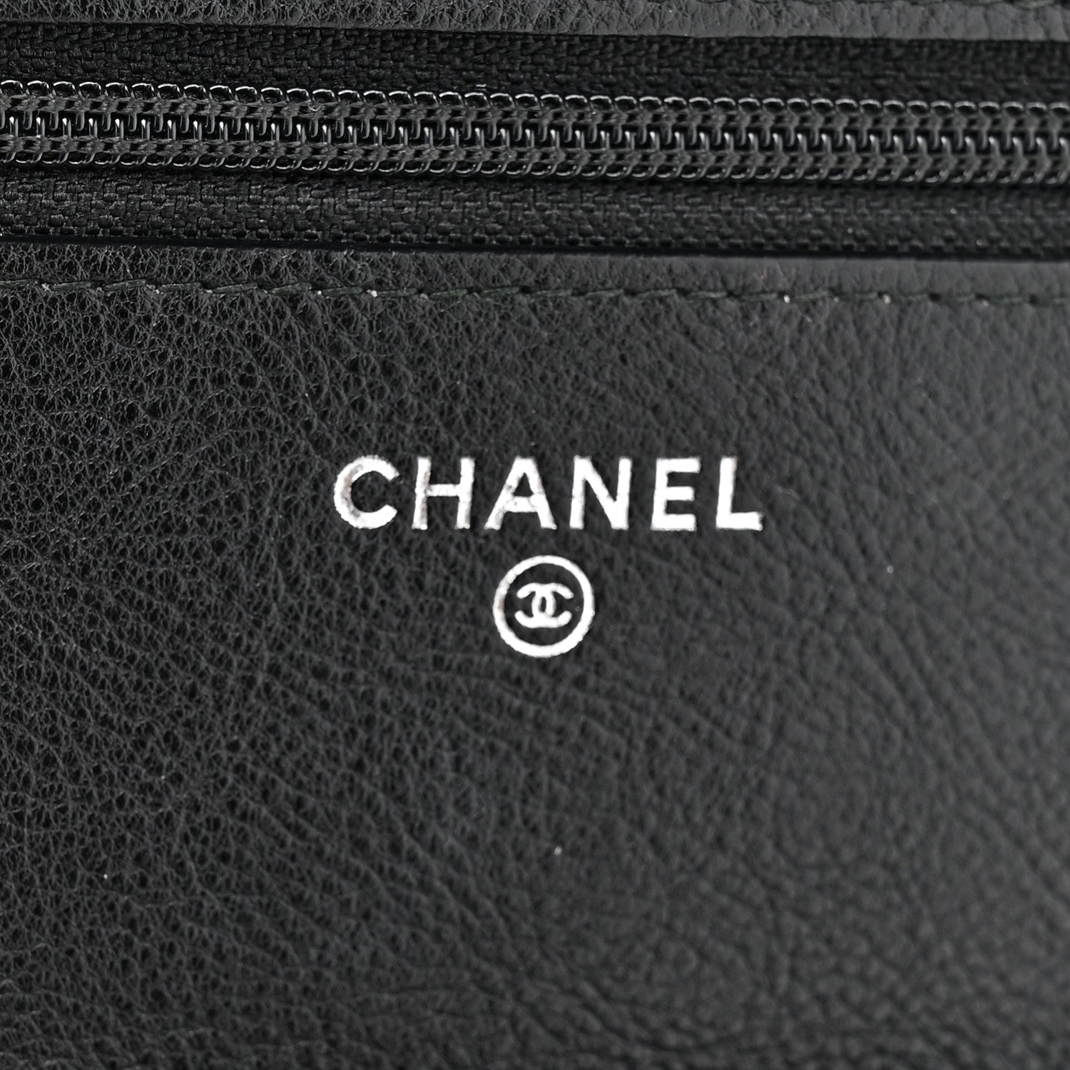 Chanel Crumpled Calfskin Quilted Wallet On Chain WOC Black 6 of 13