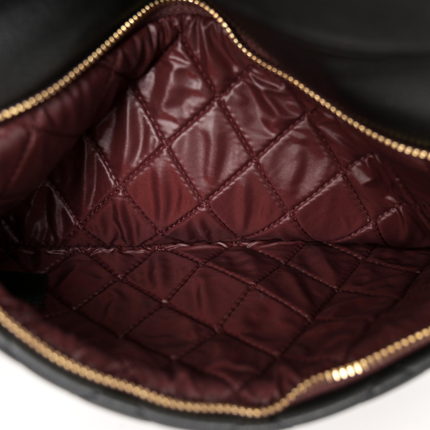 Lambskin Quilted CC Beauty Clutch Black