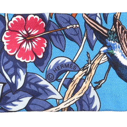 Hermes Silk Jungle Love Love Twilly Bleu Gitane Gris Bleuete 3 of 3