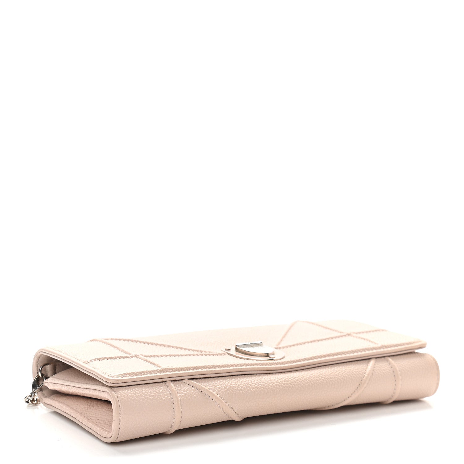 Christian Dior Grained Calfskin Diorama Croisiere Chain Wallet Rose Poudre 4 of 9
