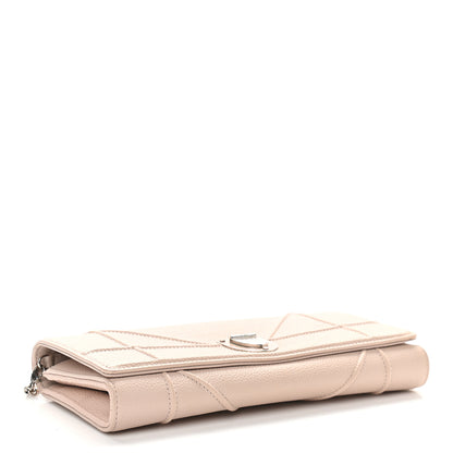 Christian Dior Grained Calfskin Diorama Croisiere Chain Wallet Rose Poudre 4 of 9