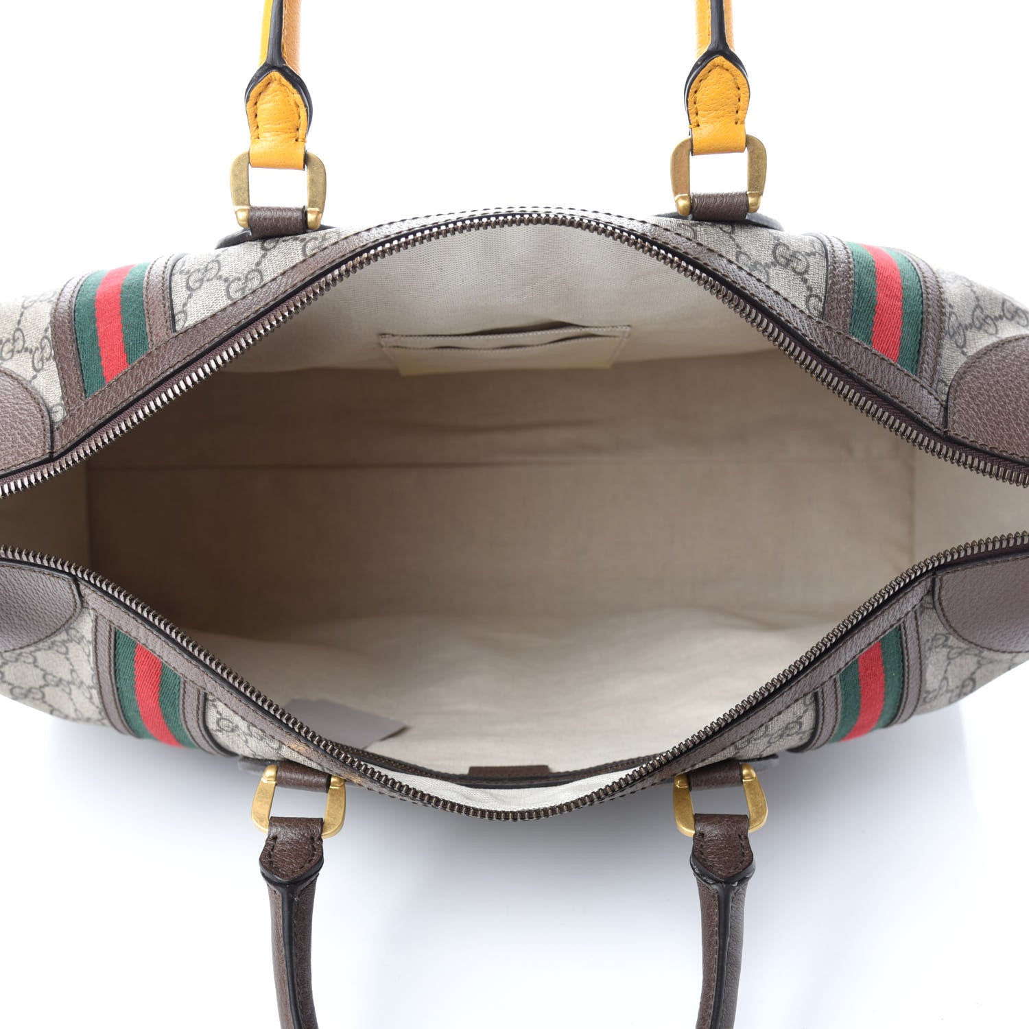Gucci Soft GG Supreme Monogram Web Neo Vintage Duffle Bag Beige New Acero Crop 4 of 9