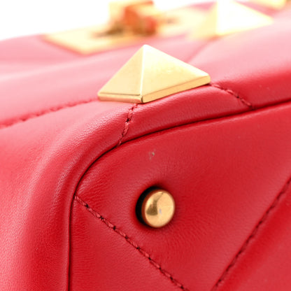 Valentino Garavani VALENTINO GARAVANI Nappa Small Roman Stud The Handle Bag Rouge Pur 10 of 10