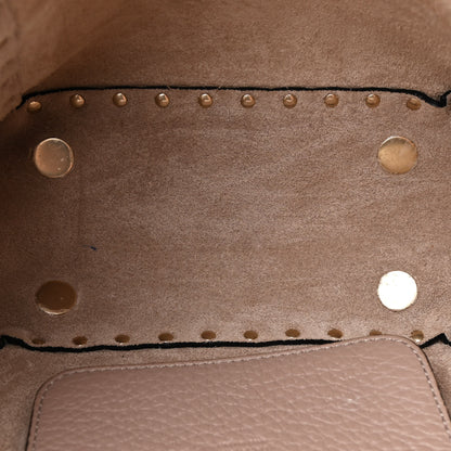 Valentino Garavani Pebbled Calfskin Mini Rockstud Tote Poudre 5 of 9