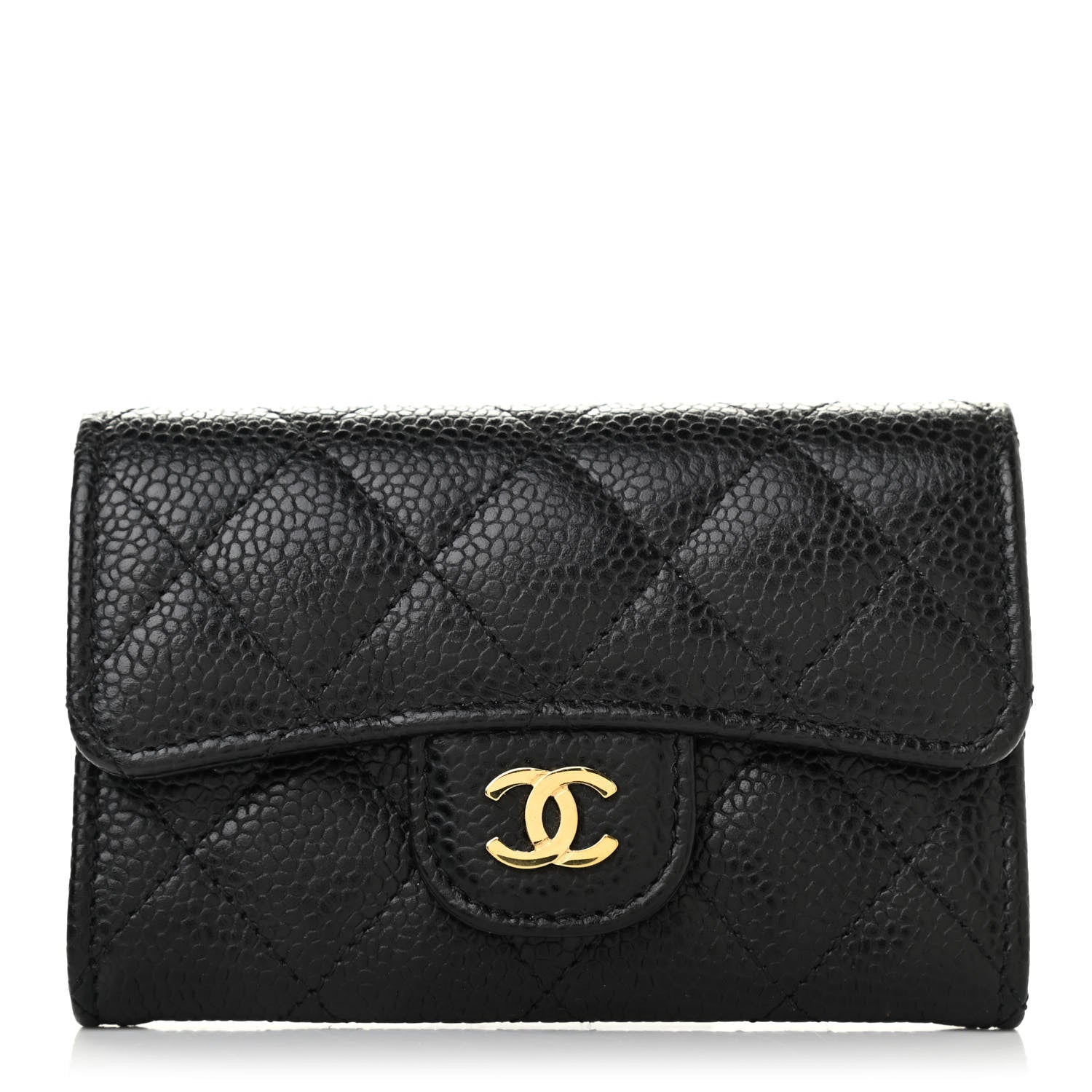 Chanel Caviar Quilted Flap Card Holder Black 1 of 8