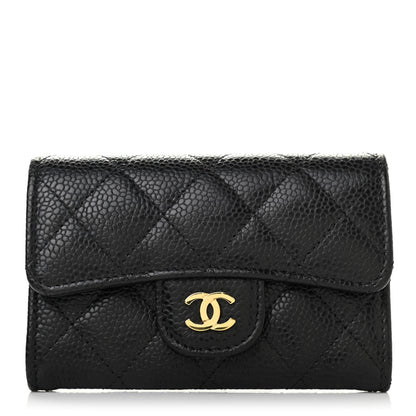 Chanel Caviar Quilted Flap Card Holder Black 1 of 8