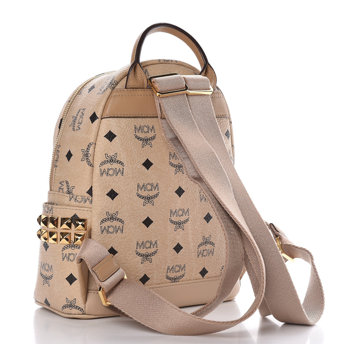 Visetos Side Stud Mini Stark Backpack Beige