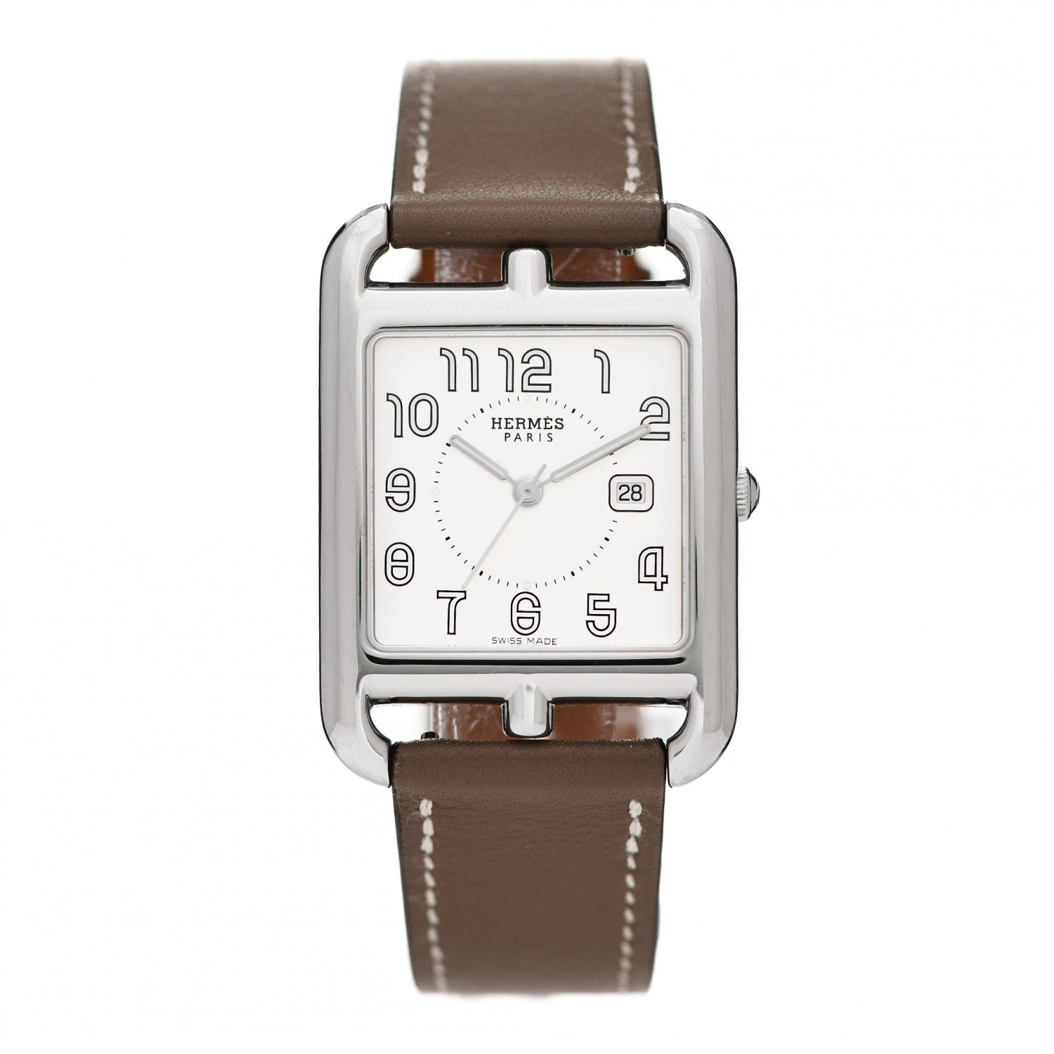 Hermes Stainless Steel Swift 29mm Cape Cod Quartz Watch Etoupe 1 of 5