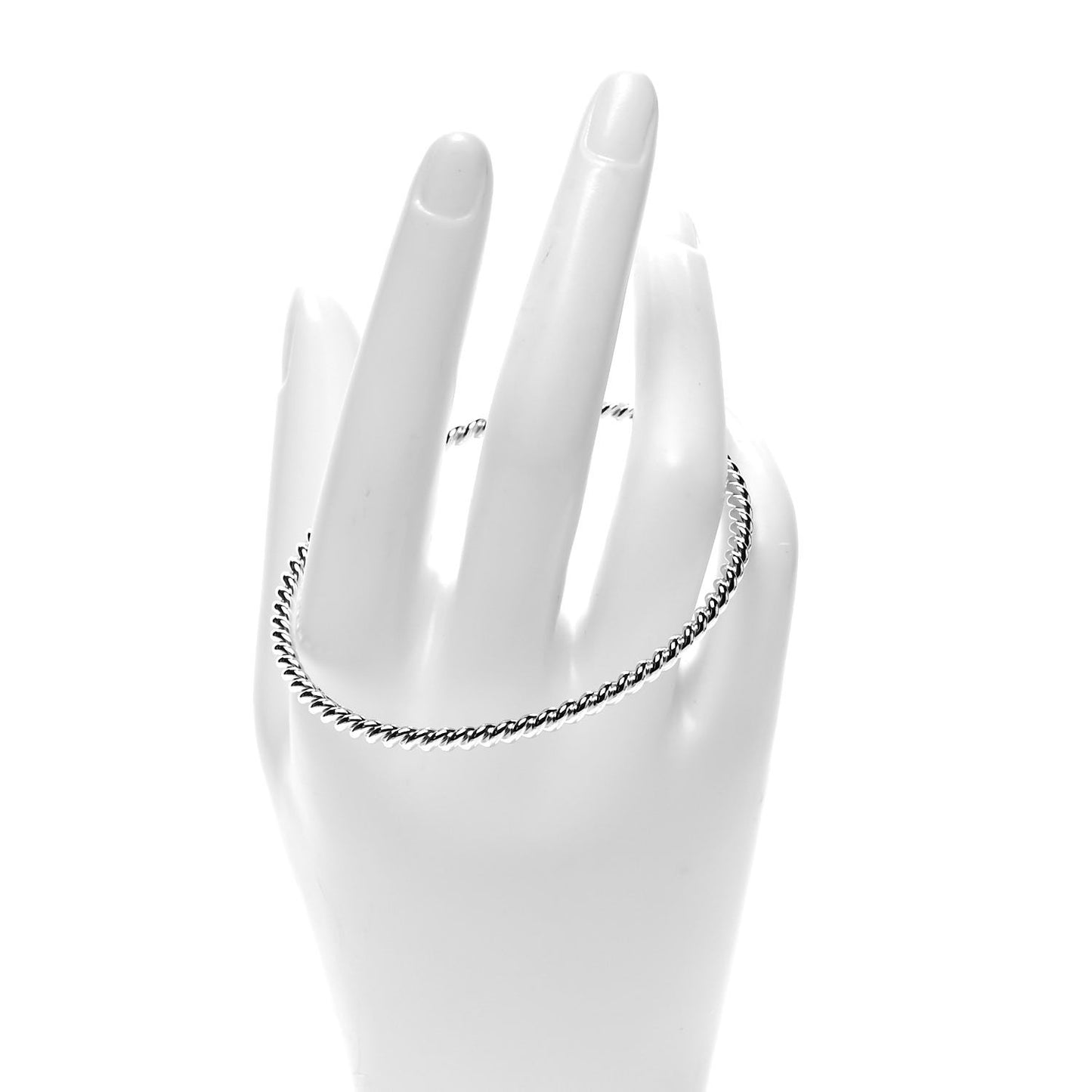 Sterling Silver Twist Rope Bangle Bracelet
