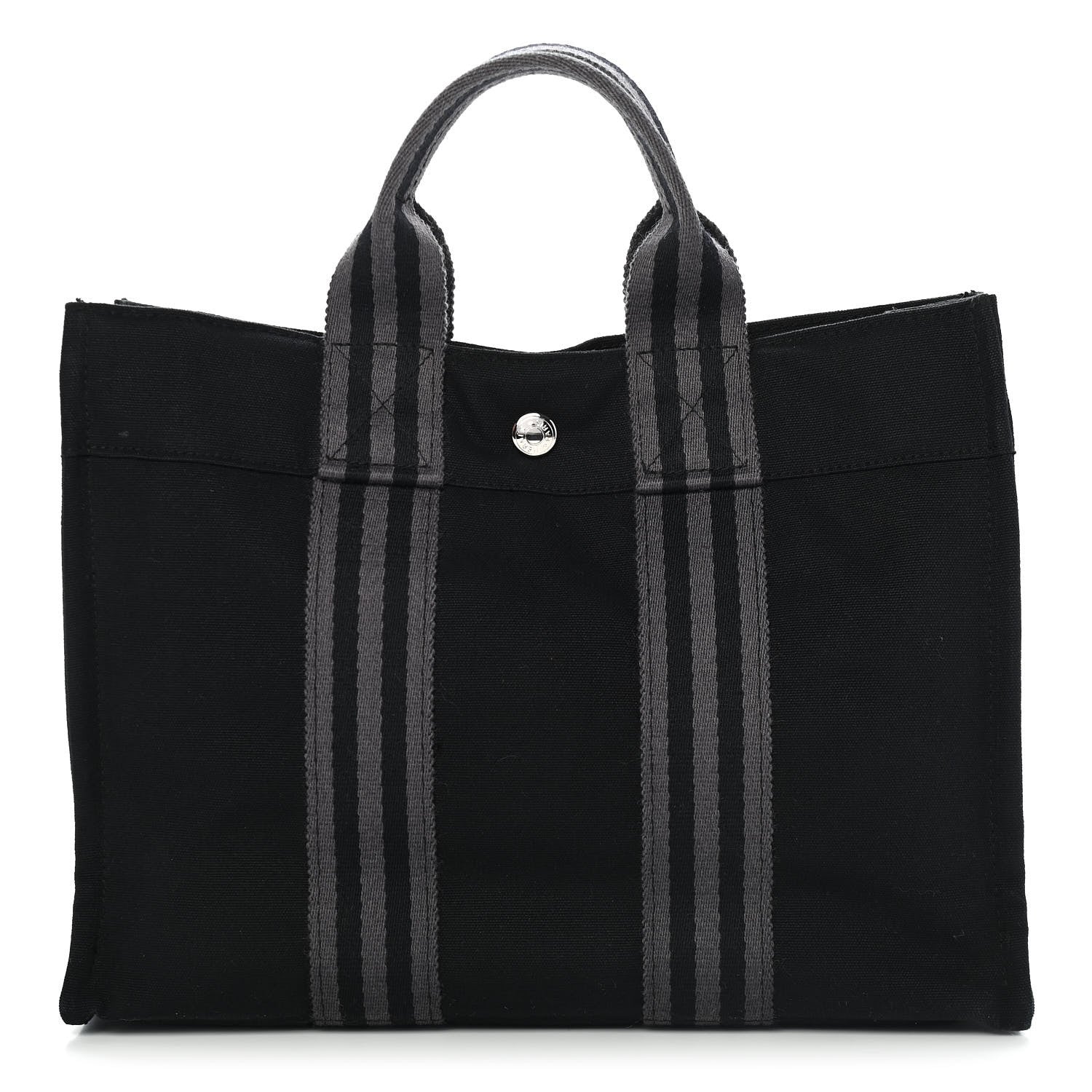 Hermes Canvas Herline PM Tote Black 1 of 8
