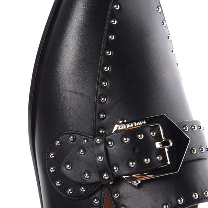 Givenchy Calfskin Studded Elegant Loafer Mule 37.5 Black 5 of 10