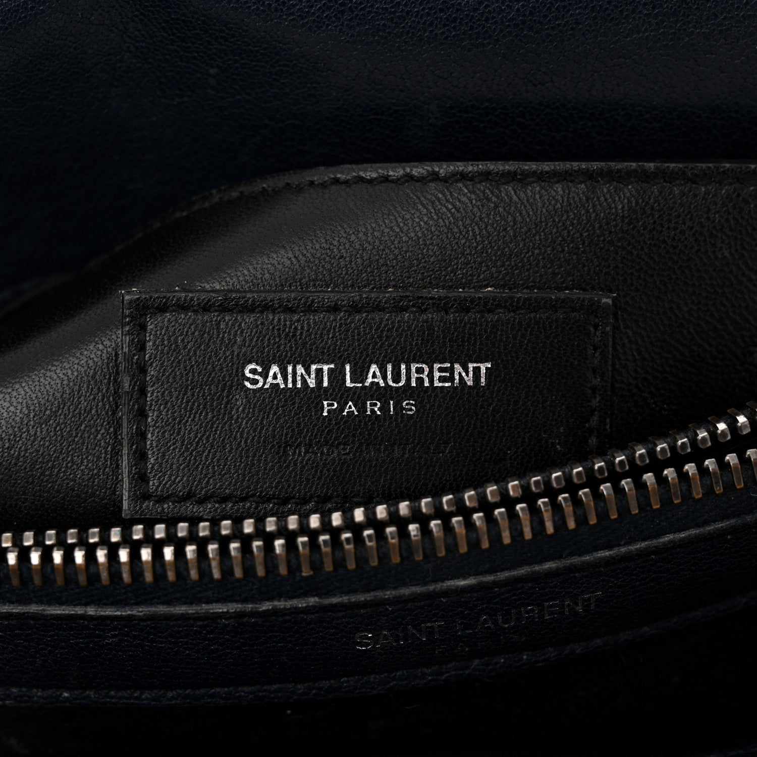 Saint Laurent Sheepskin Matelasse Chevron Monogram Medium College Bag Deep Marine 6 of 13