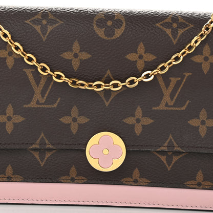 Louis Vuitton Monogram Flore Chain Wallet Rose Ballerine 7 of 10
