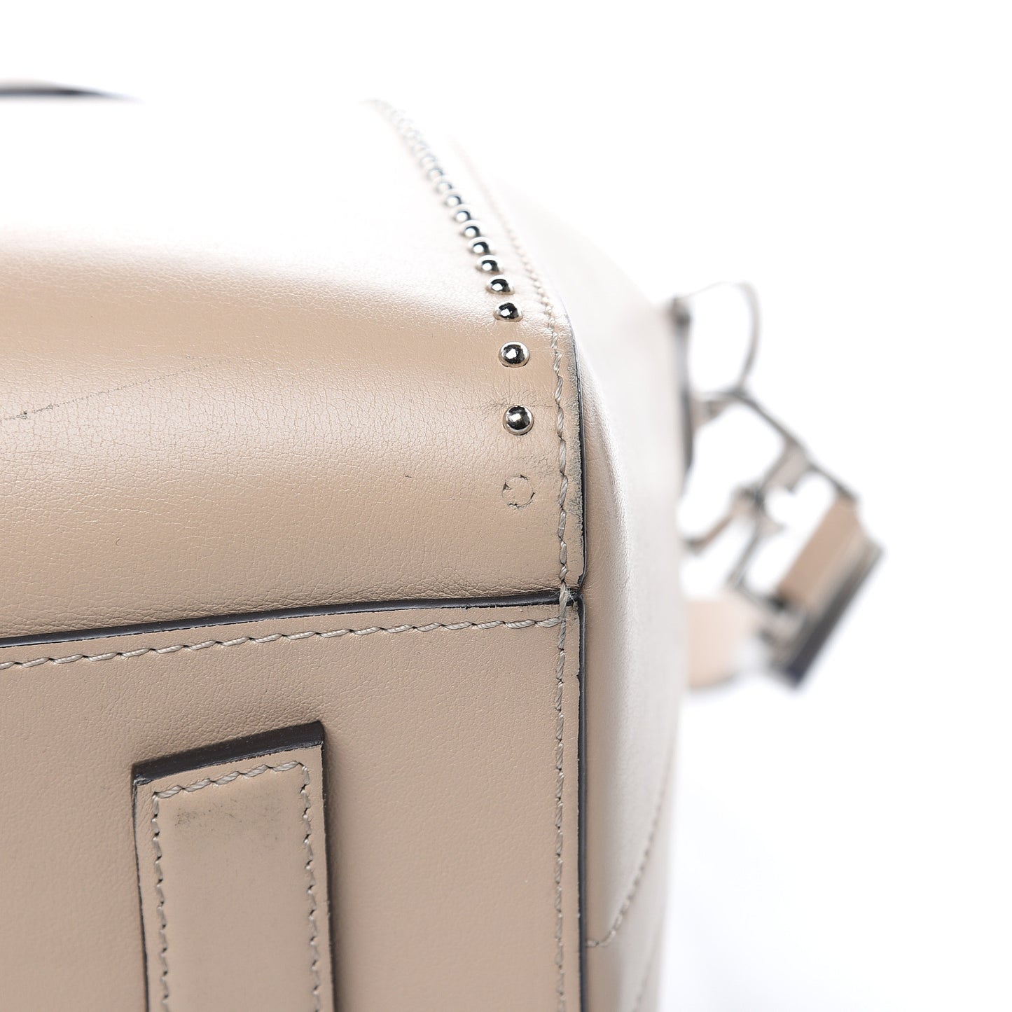 Calfskin Small Studded Antigona Nude