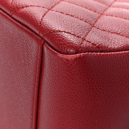 Chanel Caviar Quilted Grand Shopping Tote GST Red 10 of 12