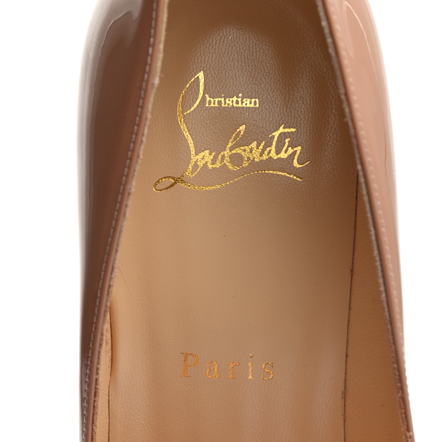 Christian Louboutin Patent Pigalle Follies 100 Pumps 38.5 Nude 7 of 7