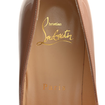 Christian Louboutin Patent Pigalle Follies 100 Pumps 38.5 Nude 7 of 7