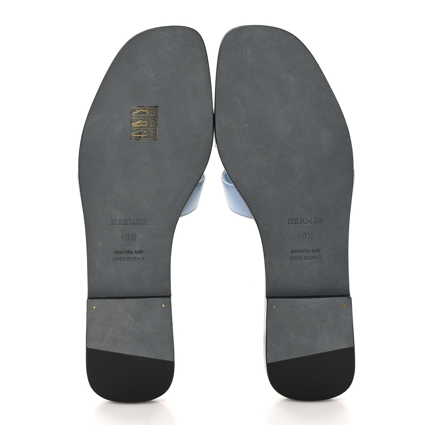 Box Calfskin Oran Sandals 40.5 Light Bleu