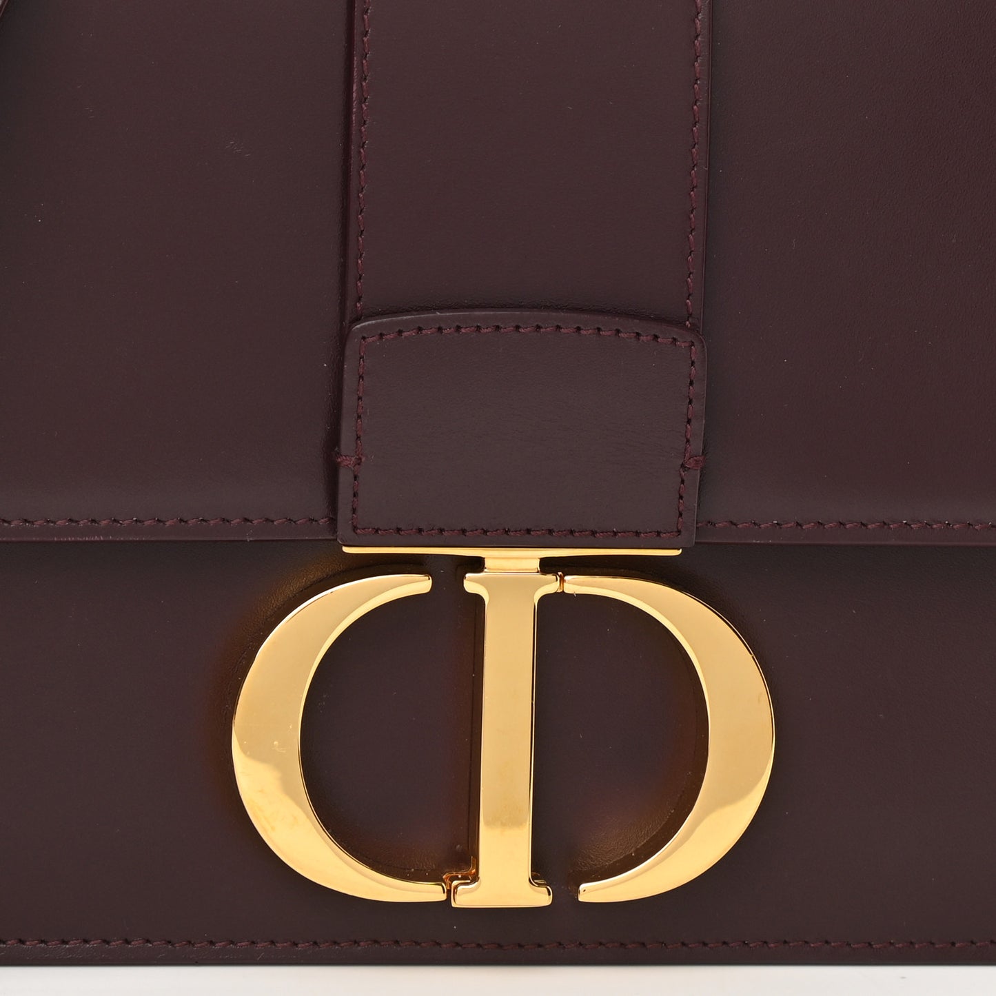Smooth Calfskin 30 Montaigne Flap Bag Burgundy