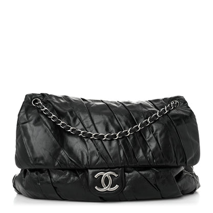 Chanel Glazed Calfskin Twisted Maxi Flap Black 1 of 10