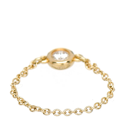 Tiffany 18K Yellow Gold Diamond .07ct Elsa Peretti Diamonds By The Yard Ring 47 4 3 of 4