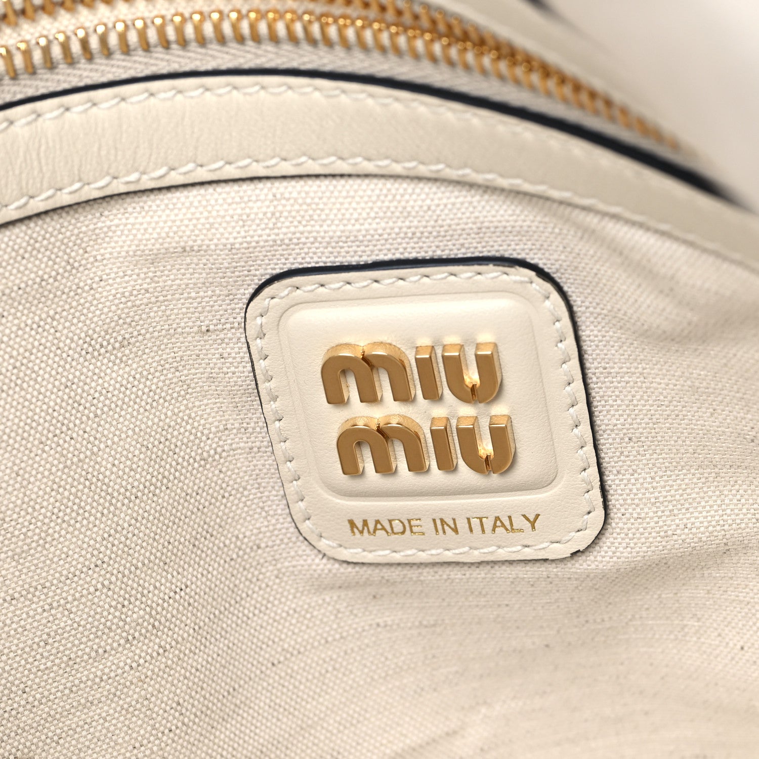 Miu Miu Nappa Ivy Bag Travertine Stone 6 of 9