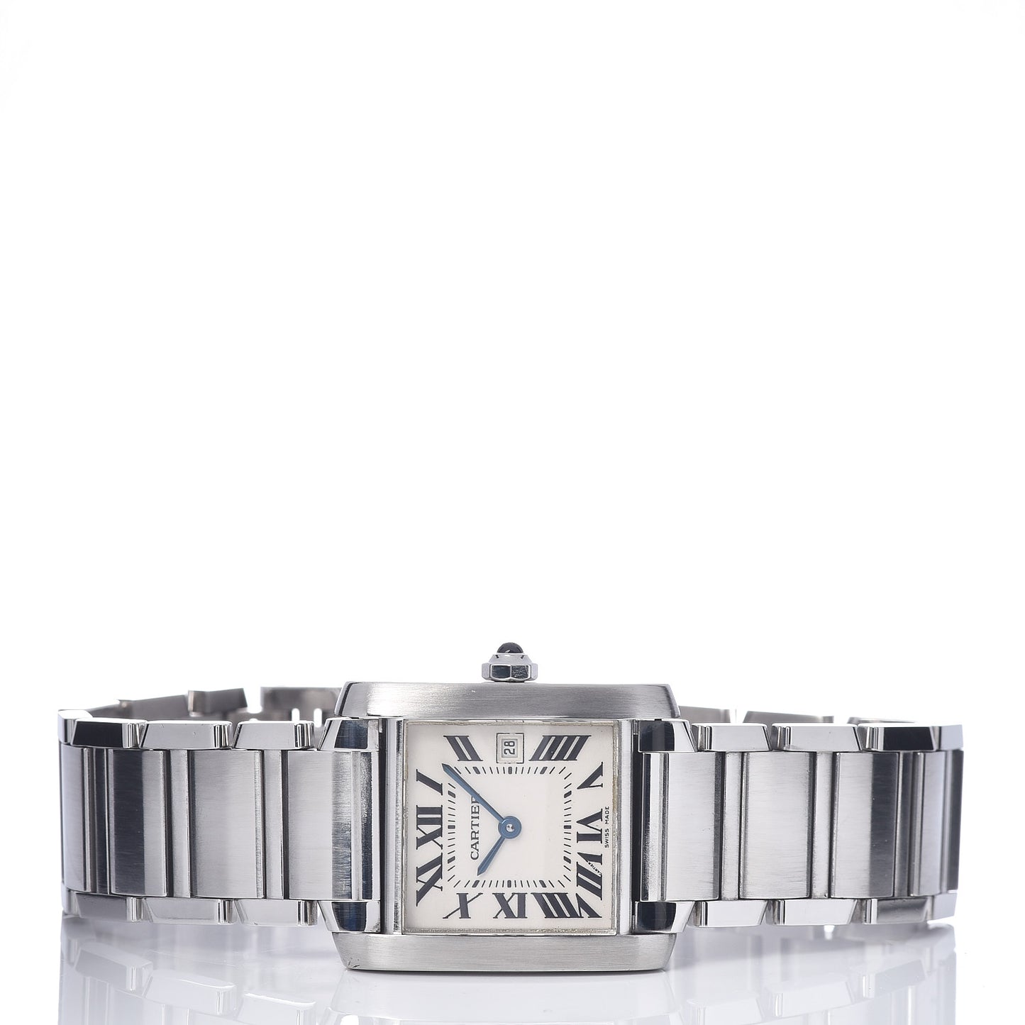 Stainless Steel 25mm Tank Francaise Quartz Watch
