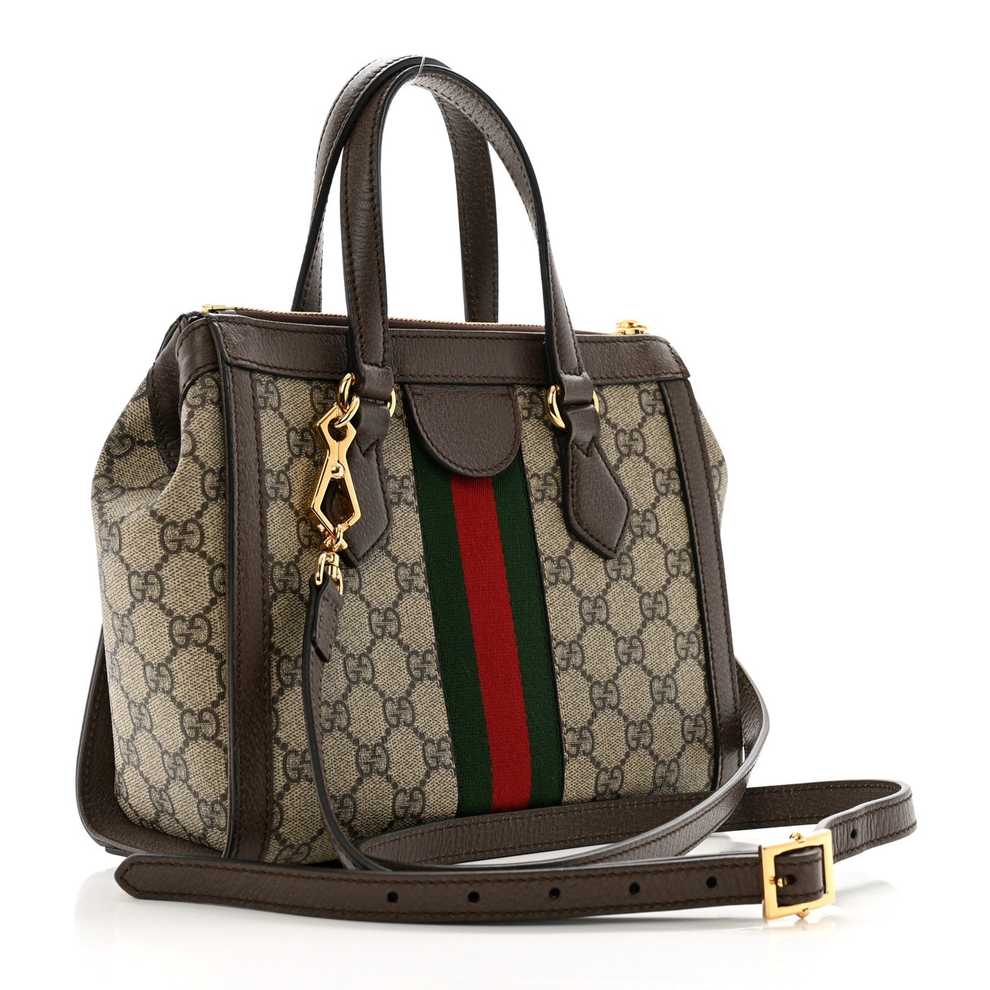 GG Supreme Monogram Small Ophidia Tote Bag Brown
