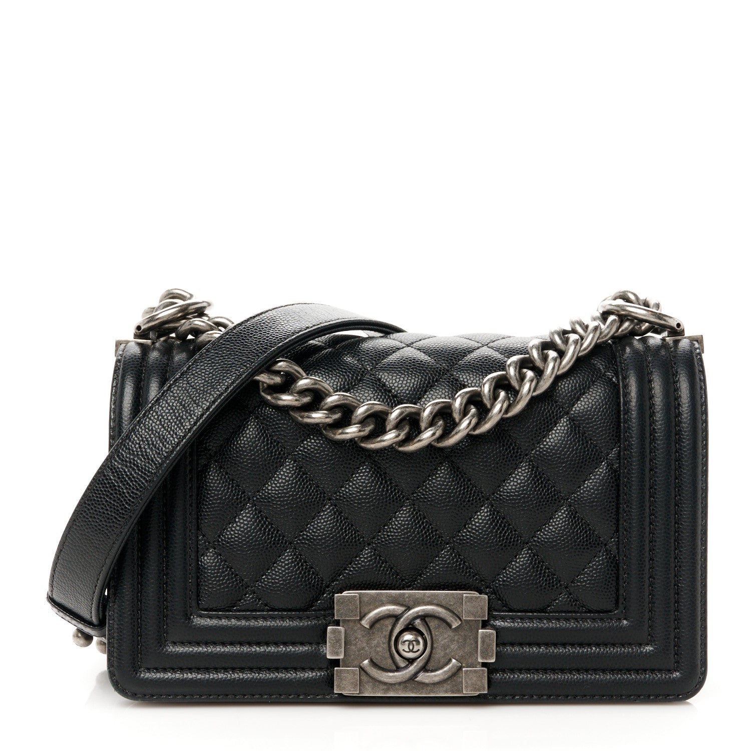 Chanel Lambskin Quilted Small Boy Flap Black 1 of 11