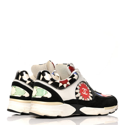 Chanel Vinyl Calfskin Suede Womens CC Sneakers 39 Multicolor 4 of 10