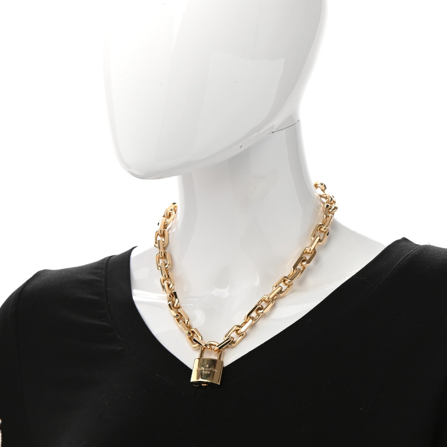 Louis Vuitton LV Edge Necklace Cadenas Gold 2 of 7