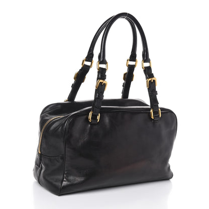Prada Box Embossed Logo Bowler Black 3 of 9