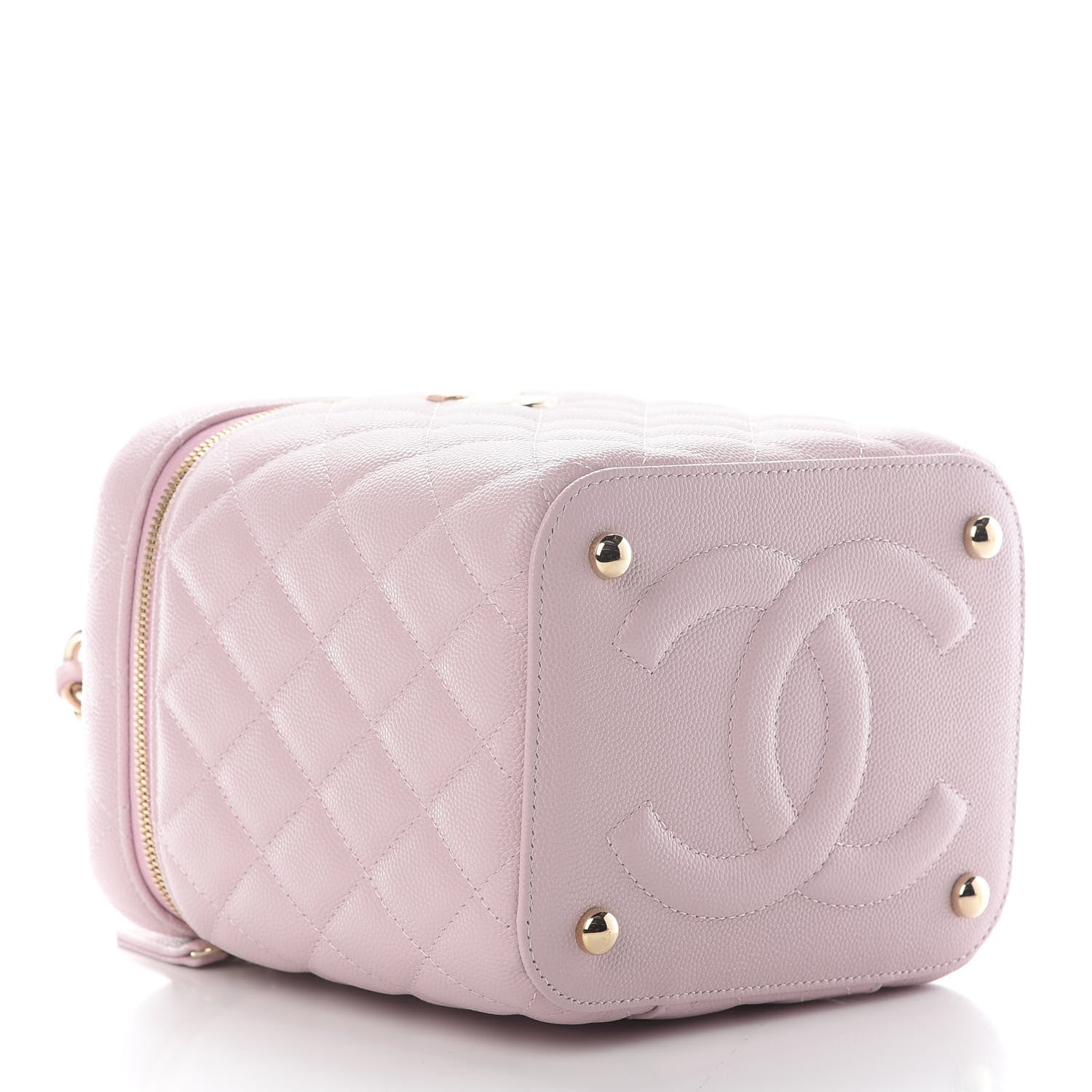 Chanel Caviar Quilted Small Top Handle Vanity Case With Chain Light Pink 4 of 9