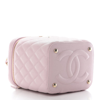 Chanel Caviar Quilted Small Top Handle Vanity Case With Chain Light Pink 4 of 9
