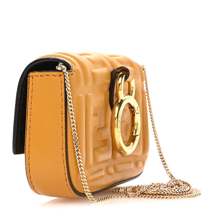 Fendi Nappa Matisse FF Embossed Nano Baguette Charm Zucca 3 of 10