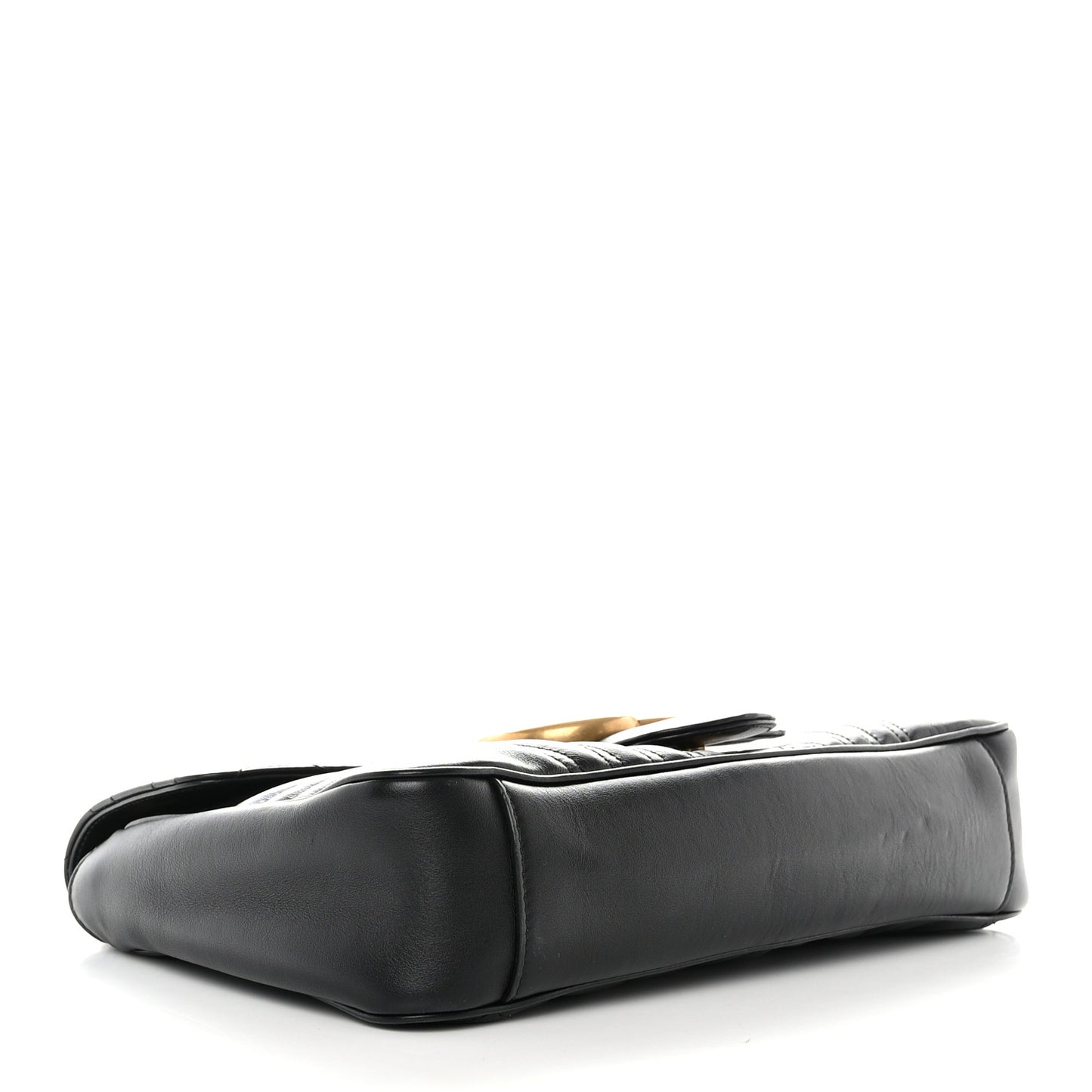 Calfskin Matelasse Medium GG Marmont Shoulder Bag Black